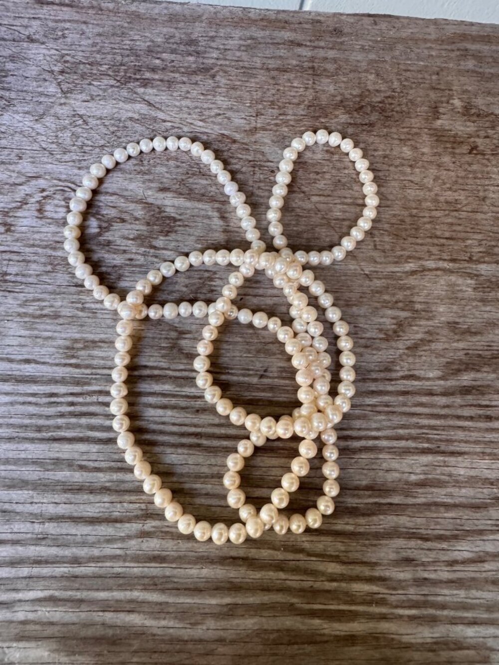 Genuine Cultured Freshwater Pearl Necklace 52” Long Rope 8mm 182 Pearls - Picture 2 of 13